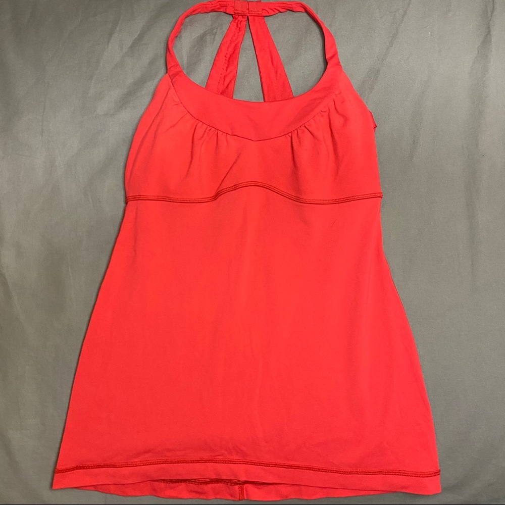 Lululemon red orange tank